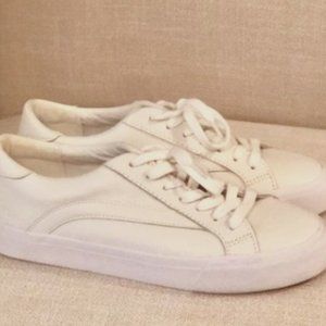 Madewell Sidewalk Low-Top Sneakers (White Leather)